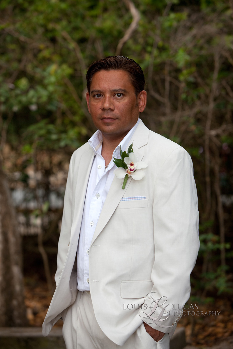 Groom Portrait of Grooom on Hawks Nest Beach, St. John